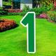 Festive Green Number (1) Corrugated Plastic Yard Sign, 30in